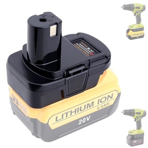 Adaptador-Biswaye-compatible-con-batería-Dewalt-de-20-V-para-reemplazo-de-batería-Ryobi-One+-de-18-V.-Adaptador-compatible-con-batería-Milwaukee-M18-para-reemplazo-de-batería-Ryobi-One+-de-18-V-P102,-P189-y-P107.