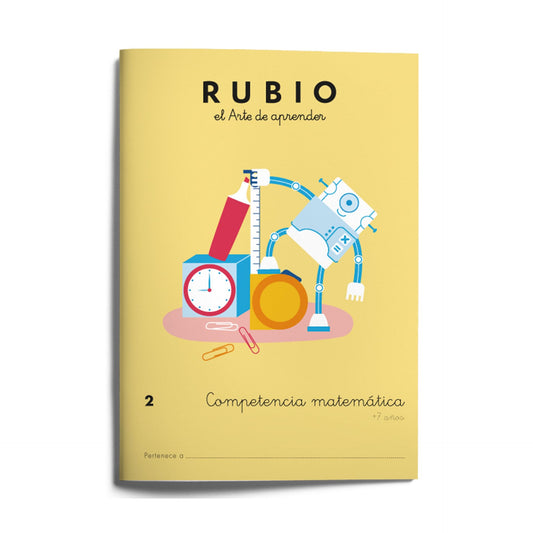 2 Competencia matemática RUBIO | +7 años | Cuaderno con ejercicios de matemáticas: polígono, sumas y restas llevando y propiedad conmutativa de la multiplicación.