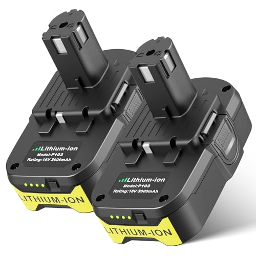 Batería-de-litio-ARyee-P102-de-3000-mAh-y-18-V-para-herramientas-Ryobi-ONE+-de-18-V,-P100,-P103,-P104,-P105,-P107,-P108,-P109-y-P190-(paquete-de-2)