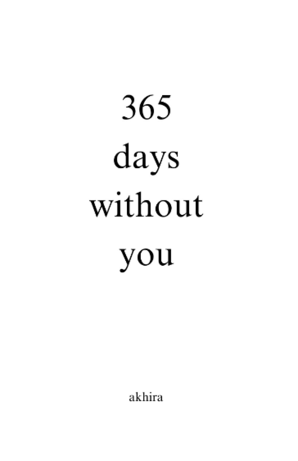 Libro: 365 days without you