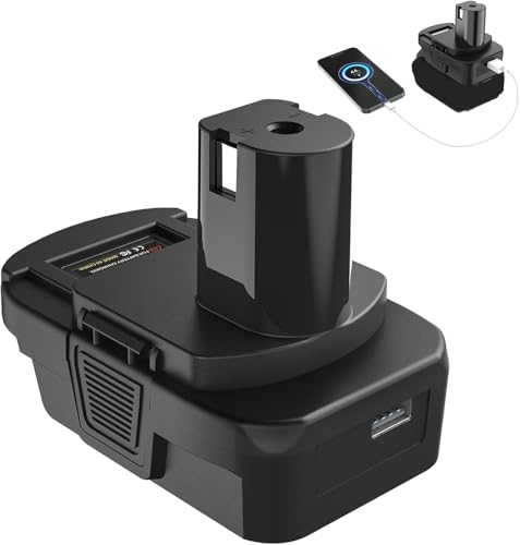 Convertidor-adaptador-de-batería-DM18RL-con-puerto-USB-para-usar-con-herramientas-de-batería-de-litio-Ryobi-de-18-V.-Convierte-baterías-de-iones-de-litio-De-Walt-de-20-V-o-Mil-wau-kee-de-18-V-en-baterías-de-iones-de-litio-Ryobi-de-18-V.