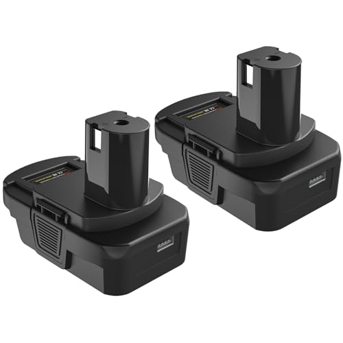 Adaptador-convertidor-de-batería-DM18RL-(2-paquetes)-con-puerto-USB-para-usar-con-herramientas-de-batería-de-litio-R-yobi-de-18-V.-Convierte-baterías-de-iones-de-litio-De-Walt-de-20-V-o-Mi-lwau-kee-de-18-V-en-baterías-de-iones-de-litio-R-yobi-de-18-V.