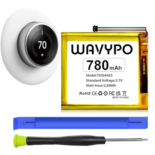 Batería-WAVYPO-para-Nest-TL284443,-batería-de-repuesto-para-Nest-T3007ES,-T3008US,-A0013,-compatible-con-Nest-Learning-Thermostat-de-2.ª-y-3.ª-generación,-con-kit-de-herramientas-de-repuesto.