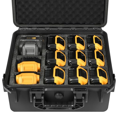 Estuche-LOTOCASE-para-batería-y-cargador-Dewalt---Bolsa-impermeable-para-herramientas-eléctricas-con-espuma-adaptable-para-baterías-y-cargadores-Milwaukee/Makita/Ryobi-(solo-estuche)