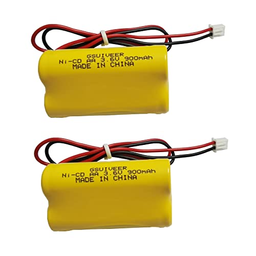 Batería-GSUIVEER-de-3,6-V-y-900-mAh-para-luz-de-emergencia-de-emergencia,-compatible-con-Unitech-6200RP,-Lowes-OSA230-y-Lowes-253799,-Unitech-LEDR-1-(paquete-de-2)