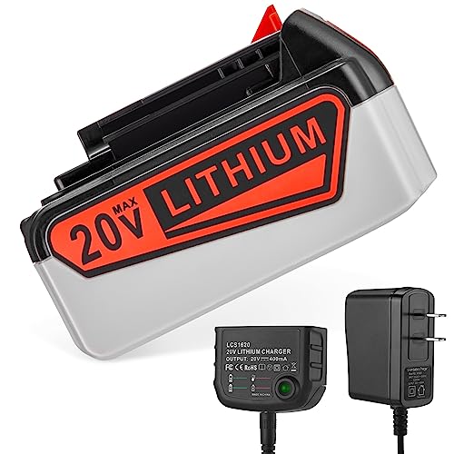 Batería-de-repuesto-de-7,0-Ah-y-20-V-con-cargador-para-herramientas-eléctricas-inalámbricas-Black-and-Decker-de-20-V-máx.-7,0-Ah,-LBXR20,-LB20,-LBX20,-LBX4020,-con-autonomía-extendida-y-cargador-de-batería-con-salida-de-voltaje-múltiple-de-16-V/20-V.
