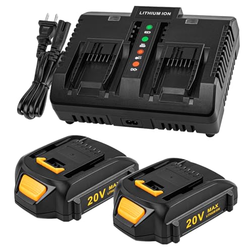 Kit-de-2-baterías-y-cargador-de-20-V-y-3,5-Ah-para-Worx-(20-V)-Compatible-con-Worx-WA3520-WA3525-WA3575-con-cargador-rápido-de-doble-puerto-WA3875-para-Worx-(20-V)