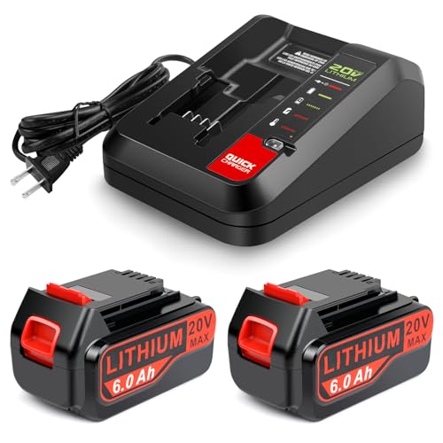 Paquete-de-2-baterías-de-litio-LabTEC-LBX4020-de-6,0-Ah-y-20-V,-compatible-con-Black-&-Decker-y-cargador-de-20-V