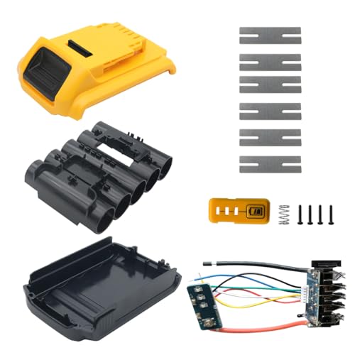 Reemplazo-de-carcasa-de-batería-Meroukou-para-Dewalt-DCB200,-DCB201,-DCB203,-DCB204,-cubierta-protectora-de-plástico-para-batería-de-18-V/20-V,-2,0-Ah,-3-Ah,-4,0-Ah,-5-celdas-18650,-kit-de-reconstrucción-de-batería-rota.