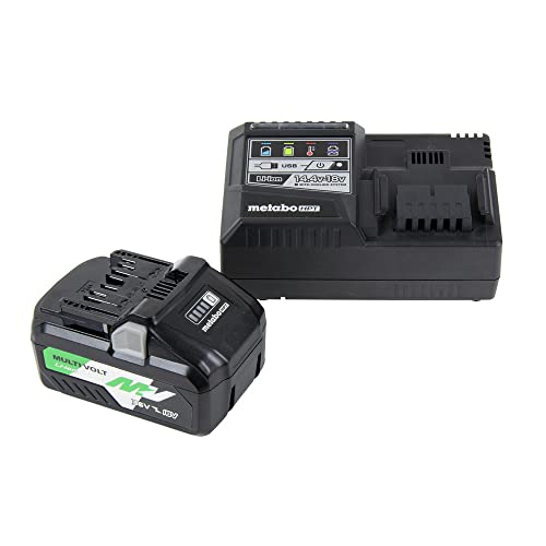 Kit-de-inicio-de-batería-y-cargador-Metabo-HPT-MultiVolt-|-36-V/18-V-|-4,0-Ah/8,0-Ah-|-Iones-de-litio-|-Tipo-deslizante-|-Cargador-con-puerto-USB-integrado-|-UC18YSL3B1