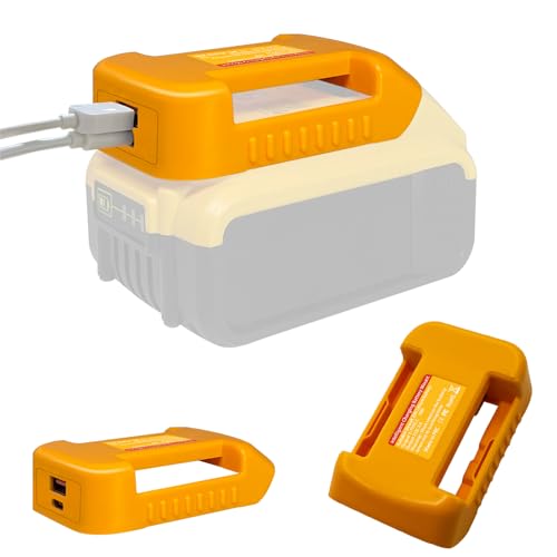 Laimiao---2-adaptadores-de-cargador-USB-para-batería-Dewalt,-soporte-de-batería-para-Dewalt-20-V-DCB200-DCB201,-con-adaptador-de-carga-rápida-USB-y-tipo-C