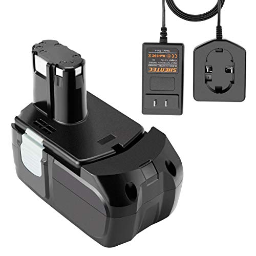 Batería-Shentec-de-Ni-MH-de-3,0-Ah-y-18-V-compatible-con-Hitachi-EB1814S,-EB1814SL,-EB1812S,-EB1820,-EB1820L,-DS18DVF3,-EB1824L,-EB1830HL,-322436,-DS18DVF3,-DS18DFL,-C18DL,-DV18DMR,-WR18DMR-y-UB18DL-(incluye-cargador).