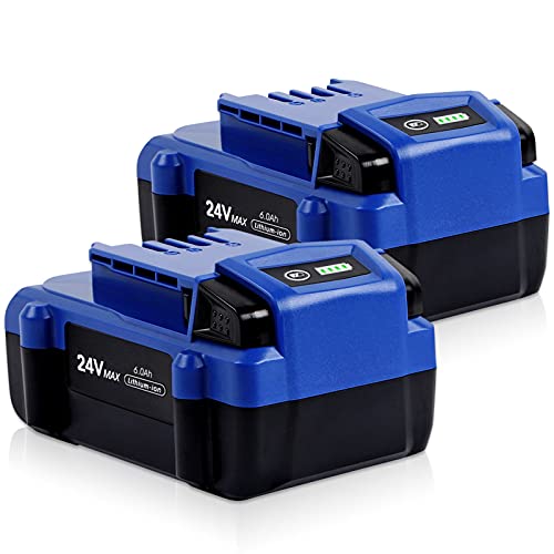Batería-de-iones-de-litio-DSANKE-de-24-V-y-6000-mAh-(paquete-de-2)-para-herramientas-inalámbricas-Kobalt-24-V-Max-KB624-03,-KB524-03,-KB424-03,-KB224-03,-KB124-03,-0673802-y-1051230.-No-compatible-con-herramientas-Snow-Joe-y-Sun-Joe-de-24-V.