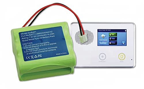 Batería-de-repuesto-de-2000-mAh-para-2Gig-BATT1,-BATT1X,-BATT2X,-6MR2000AAY4Z,-GC2,-2GIG-CNTRL2,-2GIG-CP2,-GCKIT311,-228844,-sistema-de-alarma-con-panel-de-seguridad-Go-Control-10-000013-001,-Linear-PERS-4200