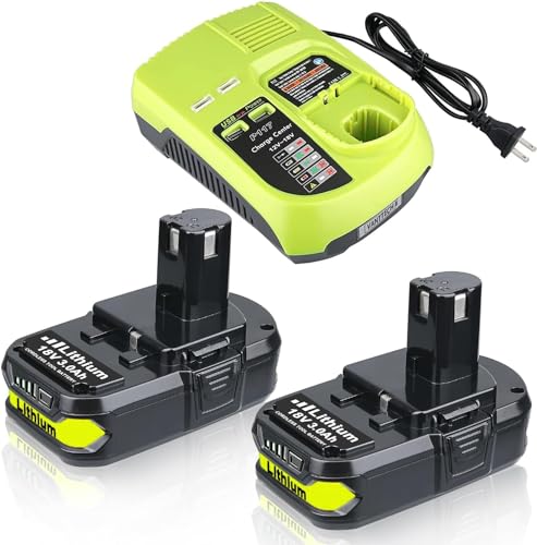 VANTTECH---Paquete-de-2-baterías-de-repuesto-de-litio-P102-de-18-V-y-3-Ah-y-cargador-rápido-P117-de-3-A,-compatible-con-baterías-Ryobi-de-18-V,-P103,-P104,-P105,-P107,-P108-y-P109,-compatible-con-herramientas-inalámbricas-Ryobi-de-18-V-Plus.