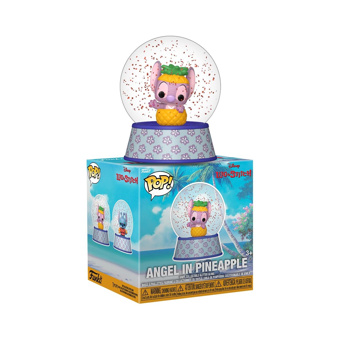 Funko Pop! Mini Brillantina Globe: Stitch - Angel in Pineapple