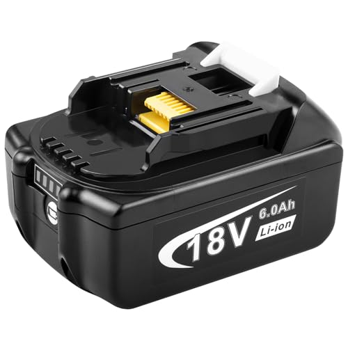 Batería-BL1860-de-18-V-y-6000-mAh-para-taladros-Makita-BL1860B,-BL1860B-2,-BL1850,-BL1850B,-BL1840,-BL1840B,-BL1830,-BL1830B,-BL1820,-BL1815,-BL1815B,-LXT-400,-194204-5,-con-indicador-LED-(paquete-de-1)