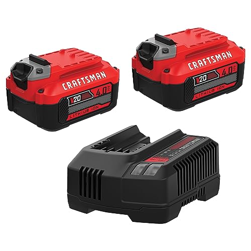 Batería-para-herramienta-eléctrica-CRAFTSMAN-de-20-V-(2-unidades,-iones-de-litio,-con-cargador)-(CMCB204-2CK)