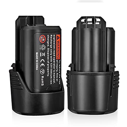 Batería-de-repuesto-Powerextra-mejorada-de-iones-de-litio-(2-unidades,-10,8-V-12-V,-3000-mAh),-compatible-con-Bosch-BAT411,-BAT411A,-BAT412,-BAT413,-GBA12V30-y-BAT414-(paquete-de-2)