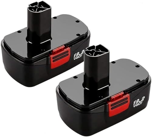 Batería-de-repuesto-Craftsman-DieHard-C3-de-19,2-V.-Compatible-con-baterías-Craftsman-de-19,2-V:-315.115410,-315.11485,-130279005,-1323903,-120235021-y-11375.-Taladros-inalámbricos-(paquete-de-2,-4500-miliamperios).