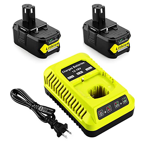 Paquete-de-2-baterías-de-repuesto-Ryobi-P108-de-18-V-y-6,5-A,-con-cargador,-para-baterías-de-litio-ONE+-de-18-V-P104,-P105,-P102,-P103,-P107-y-P108,-con-cargador-rápido-P117-y-P118-para-baterías-Ryobi.