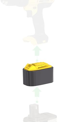 Adaptador-para-herramientas-DeWalt-20V-MAX-(no-18V-Ni-CD)---Compatible-con-baterías-Ryobi-de-18-V-para-alimentación-(sin-función-de-carga)---Negro-Amarillo,-1-adaptador