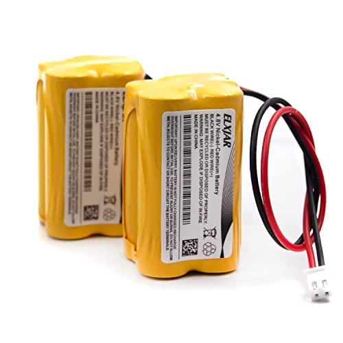 Batería-de-repuesto-de-Ni-CD-BL93NC487-de-4,8-V-y-800-mAh-para-Emergi-Lite-BL93NC487,-Exit-Light-Co-BAA-48R-BAA48R,-Interstate-NIC0186,-Dantona-Custom-43-Custom43,-OSI-OSA-126-OSA126-BL93NC484-BL93NC485-(paquete-de-2)