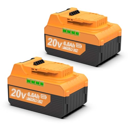 Paquete-de-2-baterías-Energup-de-20-voltios-y-6,5-A-para-Dewalt-de-20-V.-Compatible-con-Dewalt-DCB200,-DCB203,-DCB204-y-DCB206.-Compatible-con-baterías-Dewal-de-20-V.