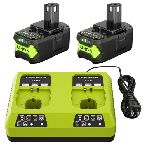 POWTREE---Paquete-de-2-baterías-P108-de-7,0-Ah-+-cargador-P117-de-2-puertos,-cargador-rápido-de-doble-canal-para-baterías-Ryobi-Oneplus-P100,-P102,-P103,-P105,-P107,-P108-y-P118-(combinación-de-batería-y-cargador-Ryobi-de-18-V)