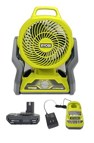 Kit-de-ventilador-portátil-híbrido-Ryobi-Tools-de-18-voltios-con-batería-y-cargador-(sin-embalaje-minorista)