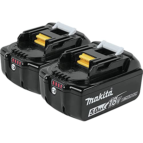 Batería-Makita-BL1850B-2-de-iones-de-litio-LXT-de-18-V-y-5-Ah-(paquete-de-2),-color-negro