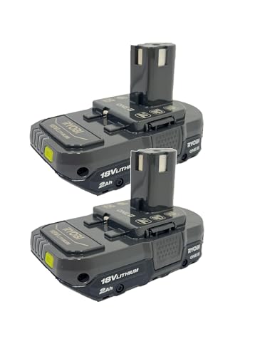 Batería-compacta-de-iones-de-litio-RYOBI-P161-(paquete-de-2-P190)-de-18-voltios-ONE+-de-2,0-Ah