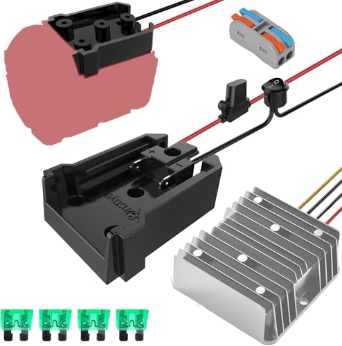 Convertidor-de-CC-y-adaptador-de-rueda-de-potencia-con-fusible-e-interruptor-para-batería,-reductor-de-CC-de-18-V-a-12-V,-180-W,-con-4-fusibles-de-30-A-y-terminal-de-cable,-cable-de-12-AWG,-para-juguetes-y-luces-de-trabajo.