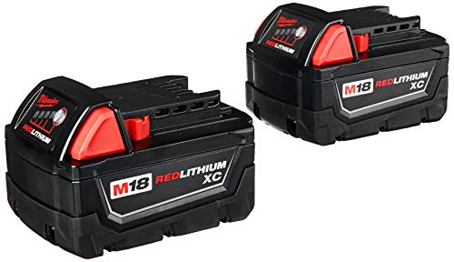 Batería-Milwaukee-48-11-1822-Dual-M18-original-de-OEM,-de-iones-de-litio-de-18-V-y-3-amperios-por-hora,-XC,-de-capacidad-extendida,-con-inteligencia-Redlink-y-rendimiento-en-condiciones-climáticas-extremas-(paquete-de-2-unidades-de-48-11-1828)