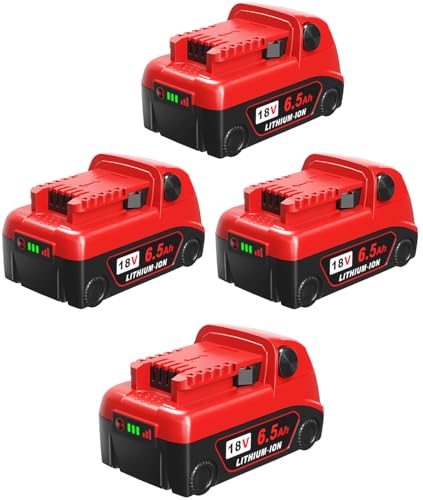 Paquete-de-4-baterías-de-repuesto-de-18-V-para-Milwaukee-M18-de-6,5-Ah.-Baterías-de-alta-capacidad-compatibles-con-herramientas-y-cargadores-Milwaukee.-Versión-2024/Nueva-patente.