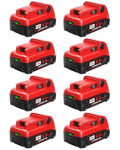 Batería-de-repuesto-de-18-V-para-Milwaukee-M18.-Baterías-de-alta-capacidad-compatibles-con-herramientas-y-cargadores-Milwaukee.-Versión-2024/Nueva-patente-(roja,-paquete-de-8).