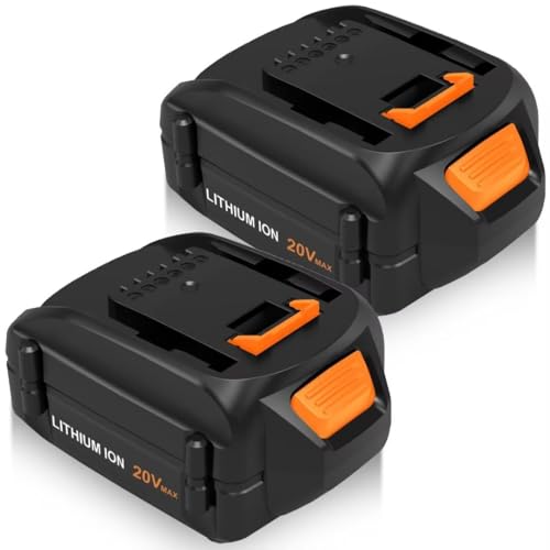 Batería-de-repuesto-de-alta-capacidad-(2-unidades,-6,0-Ah)-compatible-con-Worx-(batería-de-litio-de-20-V,-WA3578,-WA3525,-WA3520,-WA3575,-WG151s,-WG155s,-WG251s,-WG540s,-WG890,-WG891,-WG255s-y-WG545s)-(naranja)