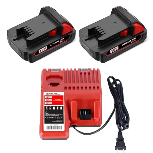Kit-de-batería-y-cargador-SKYON-de-2-unidades-de-18-V,-4-Ah,-72-Wh,-compatible-con-herramientas-Milwaukee-M-18