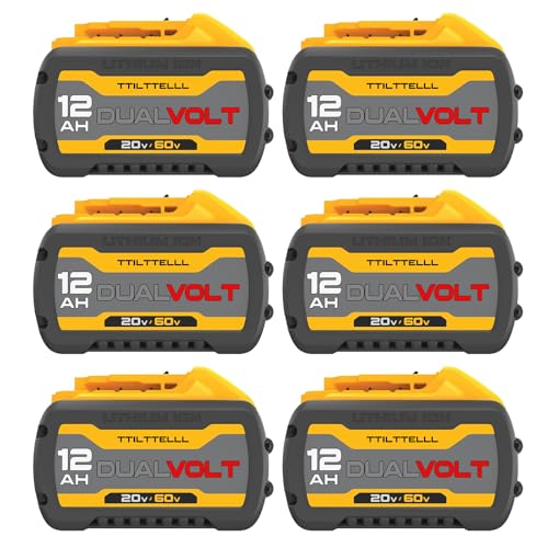 Batería-de-repuesto-TTILTTELLL-de-60-V-y-12-Ah-(paquete-de-6)---Iones-de-litio-de-alta-capacidad-para-herramientas-DCB612/DCB606/DCB609,-compatible-con-herramientas-eléctricas-Dewalt-de-20-V/60-V,-autonomía-extendida-y-protección-contra-sobrecargas.