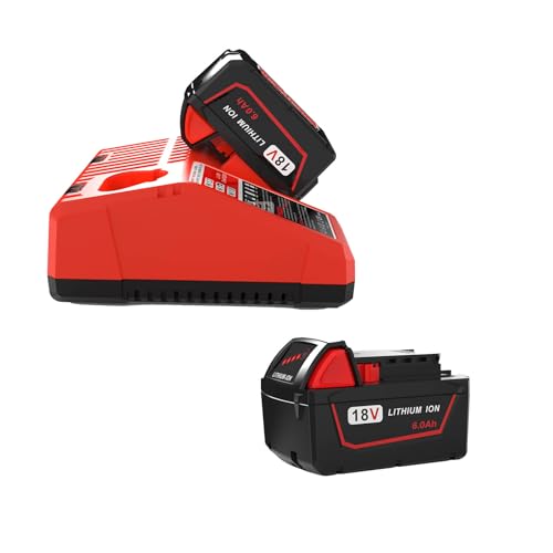 Volvmakz---Paquete-de-2-baterías-de-repuesto-de-18-V-y-6-Ah-para-Milwaukee-M18-(kit-combinado-de-cargador-y-batería),-compatible-con-herramientas-inalámbricas-Milwaukee-M18-(batería-de-iones-de-litio-de-18-V,-48-11-1850,-48-11-1840-y-48-11-1860)