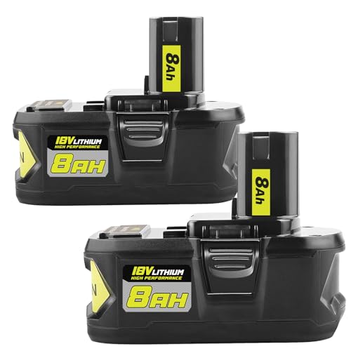 Batería-de-repuesto-TTILTTELLL-de-18-V-y-8-Ah-para-Ryobi-de-iones-de-litio-de-18-V,-compatible-con-herramientas-eléctricas-Ryobi-de-18-V,-compatible-con-P108,-P102,-P194-y-P197,-carga-rápida-y-larga-duración-(paquete-de-2)