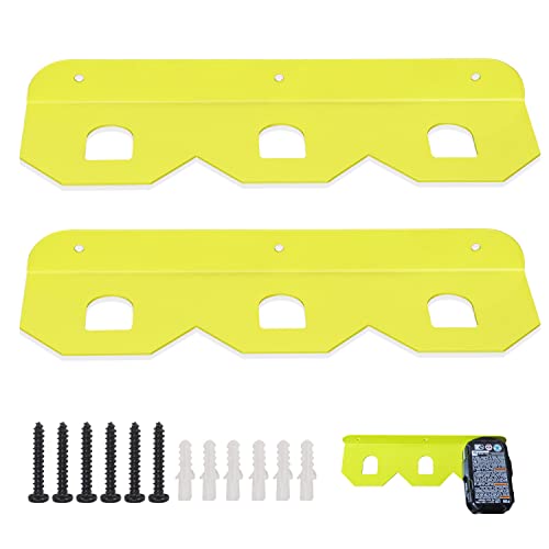 Soporte-de-batería-Fennoral-para-montaje-en-pared-para-batería-Ryobi-de-18-V.-Incluye-3-ranuras,-tornillos-y-anclajes-para-pared-seca.-Verde-fruta-(2).