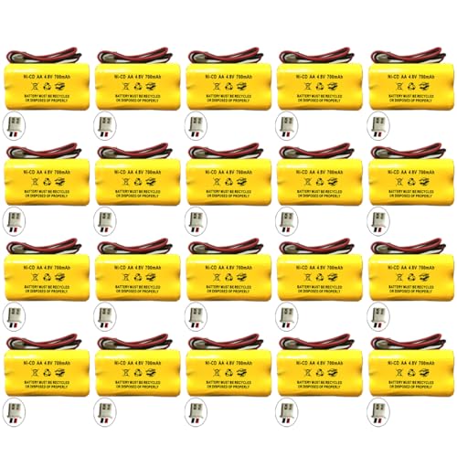Batería-de-repuesto-de-Ni-Cd-para-luz-de-emergencia,-señal-de-salida,-4,8-V,-700-mAh,-BL93NC487-Lite,-BL93NC484-y-BL93NC485-(paquete-de-20)