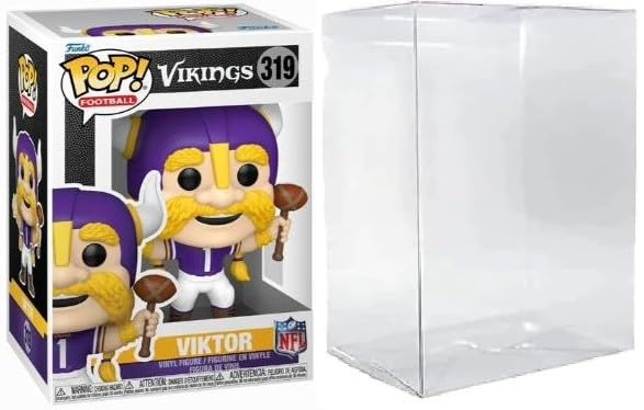 Funko Pop! NFL Minnesota Vikings Viktor Mascot Figura de Vinilo #319 con Vitrina