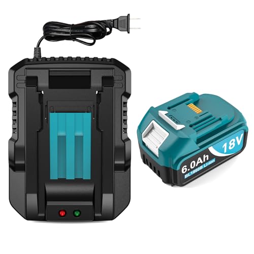 Cargador-Twupixy-de-18-V,-6-Ah-y-DC18RC-para-Makita,-compatible-con-baterías-Makita-LXT-de-18-V-de-iones-de-litio-BL1850,-BL1840,-BL1830,-BL1820-y-BL1815,-herramientas-eléctricas-inalámbricas-(azul)