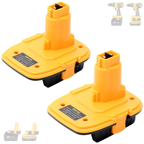 Adaptador-de-batería-Tulepowceeng-DM18D-(2-unidades)-compatible-con-herramientas-Dewalt-de-18-V.-Convierte-baterías-Dewalt-de-20-V-o-Mil-Waukee-de-iones-de-litio-de-18-V-para-funcionar-con-herramientas-eléctricas-de-18-V.