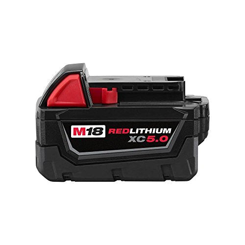 Batería-Milwaukee-M18-de-iones-de-litio-de-18-voltios-y-capacidad-extendida,-XC,-5,0-Ah-(embalaje-no-comercial)