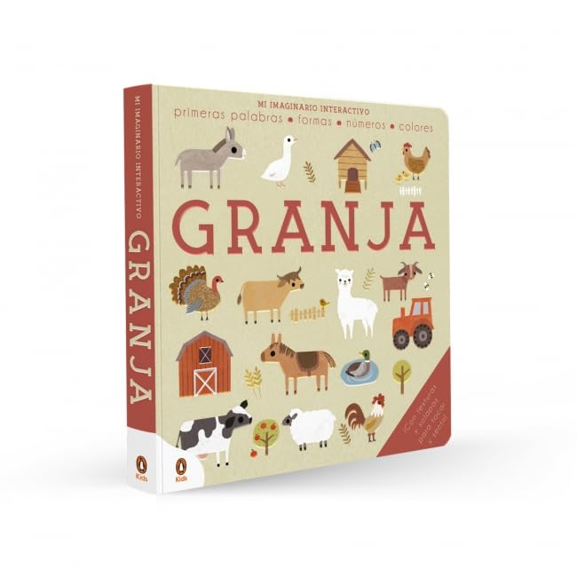 Mi imaginario interactivo - Granja: Primeras palabras, formas, números, colores..., y texturas y solapas para tocar y sentir (Libros de cartón con solapas)