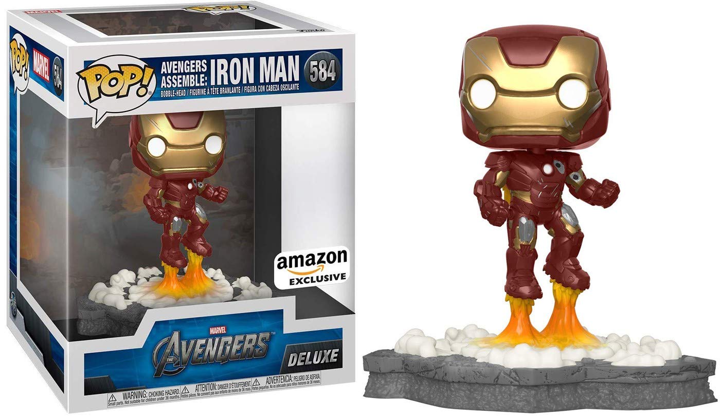 Funko Pop! Deluxe, Marvel: Avengers Assemble Series - Iron Man, Exclusivo Amazon, Figura 1 of 6