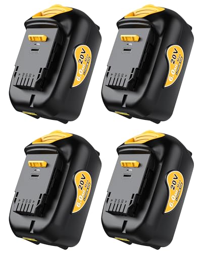 Batería-de-repuesto-de-capacidad-genuina-de-4-paquetes-de-6-Ah-y-20-V-máx.-para-Dewalt-de-20-V-con-puerto-de-carga-USB-y-USB-C.-Batería-de-iones-de-litio-de-capacidad-real-compatible-con-todas-las-herramientas-inalámbricas-Dewalt-de-20-V.